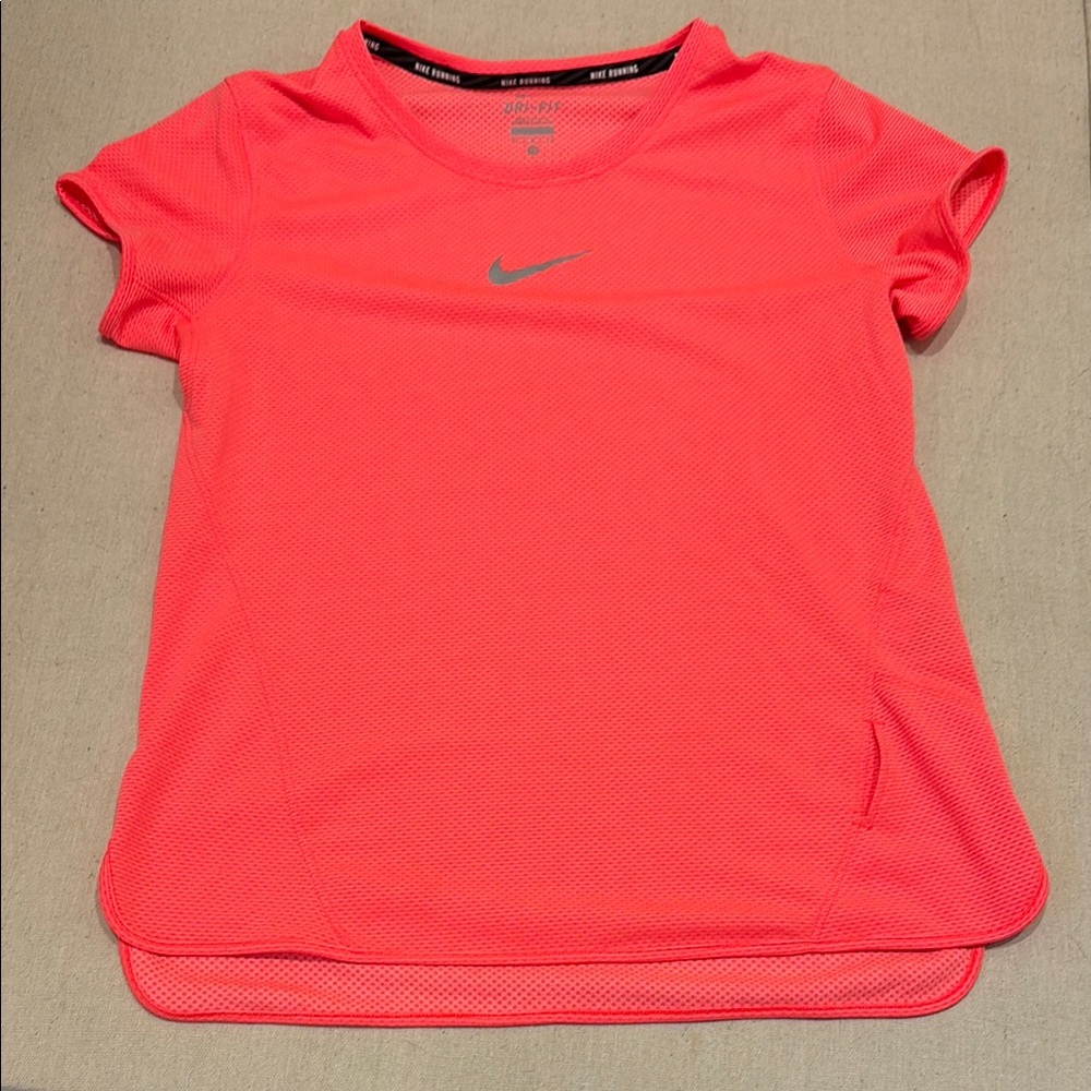Nike Bright Orange, Dri-Fit, Running Tee, women's size medium